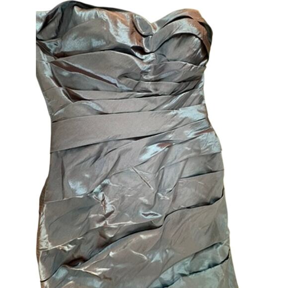 NWT!! "BILL LEVKOFF" Purple/Blue Iridescent Strapless Dress Prom Formal SZ 10 - Picture 12 of 16